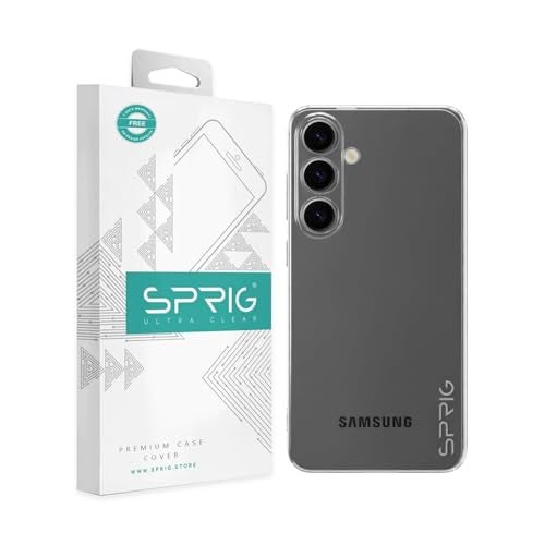SPRIG Compatible with Samsung Galaxy S24 Plus 5g Premium FlexCrystal Back Cover Drop Tested Shock Proof Mobile Case for Men, Women, Boys and Girls with Camera Protection (Transparent) - Image 1