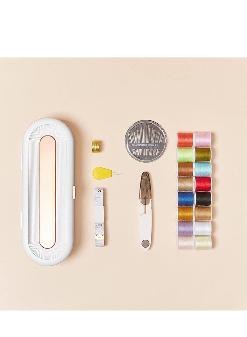SYOSI Portable Sewing Kit, Multifunctional Family Travel Sew Project Kit with Supplies, Thread, Accessories, Ideal DIY Sewing Organizer - Image 3