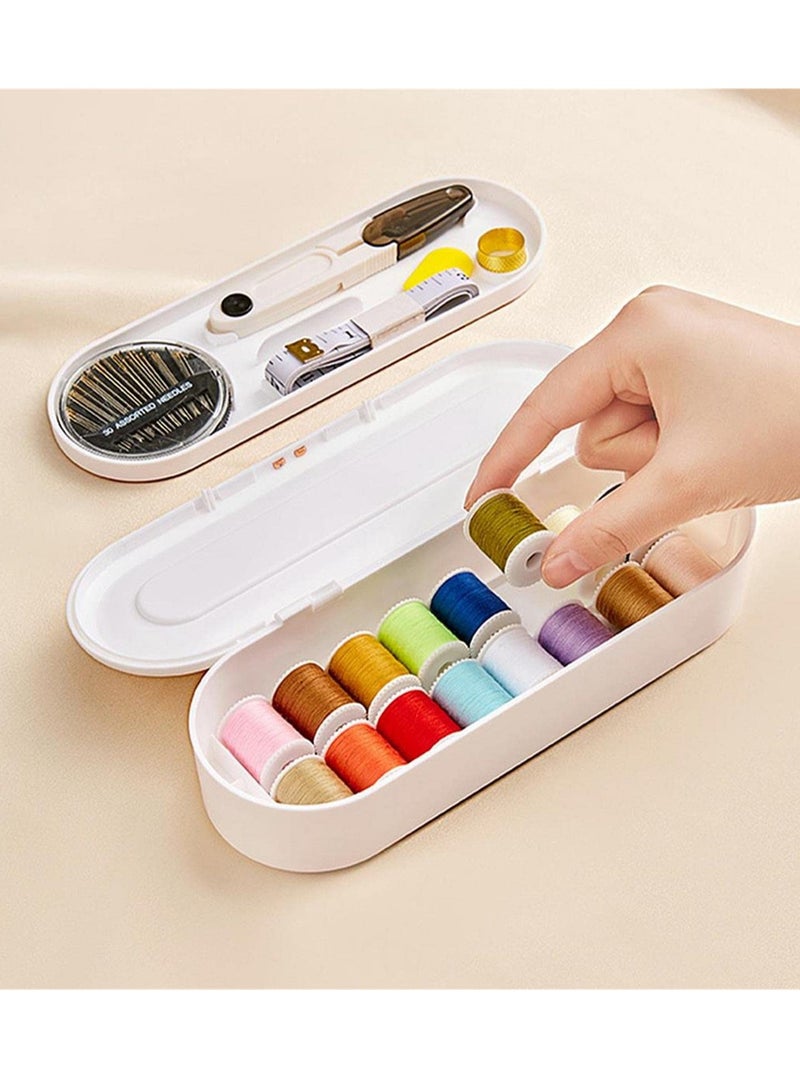 SYOSI Portable Sewing Kit, Multifunctional Family Travel Sew Project Kit with Supplies, Thread, Accessories, Ideal DIY Sewing Organizer - Image 4