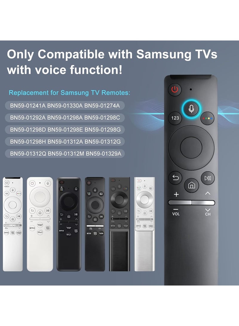 TIGER Voice Replacement Remote for Samsung Smart TV – Upgraded BN59-1266A-Compatible Control with Built-in Microphone, Voice Search & Smart Features – Universal Remote for UHD QLED LED 4K TVs, Easy Setup, Ergonomic Design, Long-Range Bluetooth Control  - Image 2