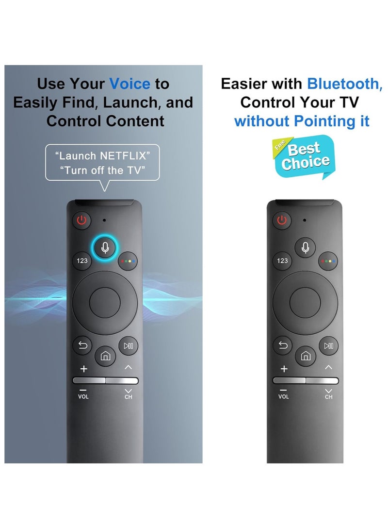 TIGER Voice Replacement Remote for Samsung Smart TV – Upgraded BN59-1266A-Compatible Control with Built-in Microphone, Voice Search & Smart Features – Universal Remote for UHD QLED LED 4K TVs, Easy Setup, Ergonomic Design, Long-Range Bluetooth Control  - Image 5