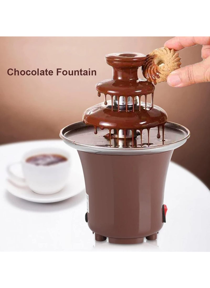 Generic - Chocolate Fountain Machine 3Tier Stainless Steel Fondue Fountain Easy Assembly Versatile for Nacho Cheese BBQ Sauce Candy Caramel or Party Wedding - Image 1