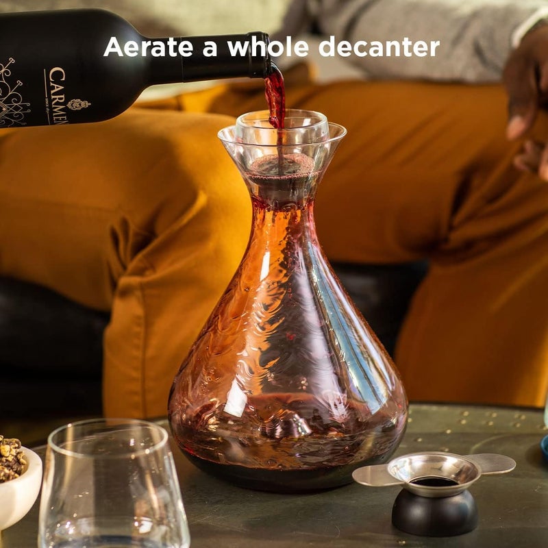 rabbit Wine, Wine Aerator with Sediment Strainer and Stand, Hand-Free Wine Decanter for Red Wine Lovers, 3.35 x 3.35 x 5.6 IN - Image 5
