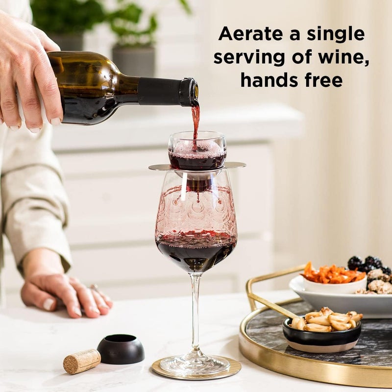 rabbit Wine, Wine Aerator with Sediment Strainer and Stand, Hand-Free Wine Decanter for Red Wine Lovers, 3.35 x 3.35 x 5.6 IN - Image 4