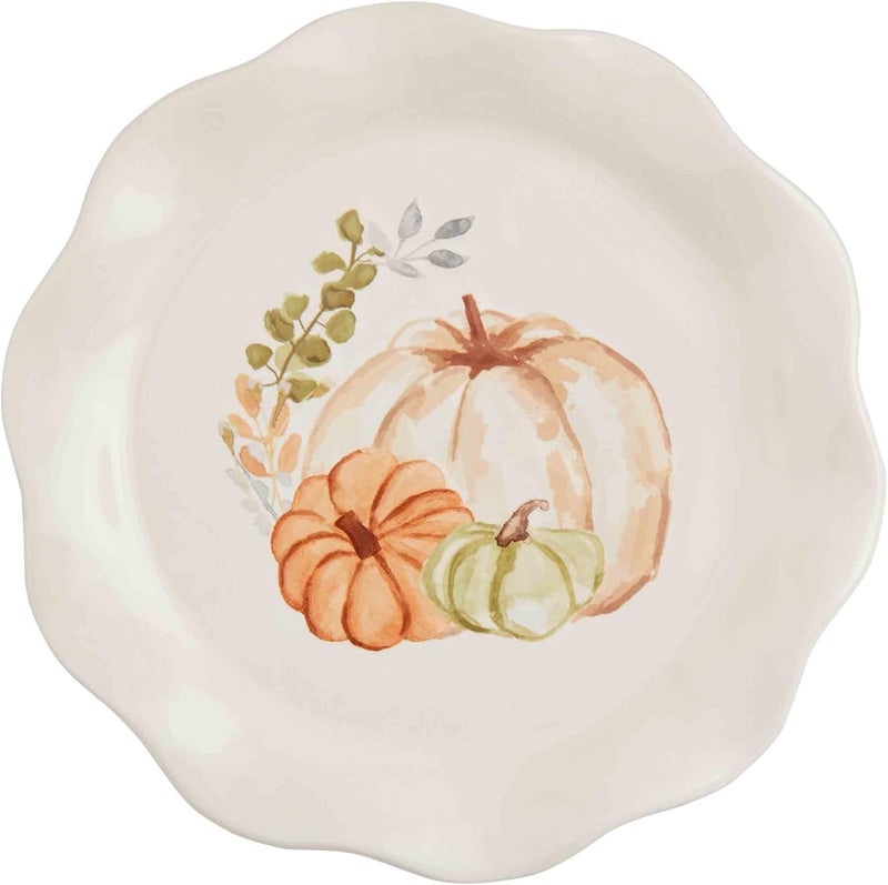 Mud Pie Thanksgiving Salad Plate Pumpkins 8 dia 1 pc only - Image 1