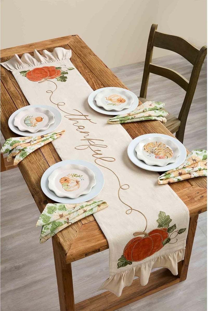 Mud Pie Thanksgiving Salad Plate Pumpkins 8 dia 1 pc only - Image 3