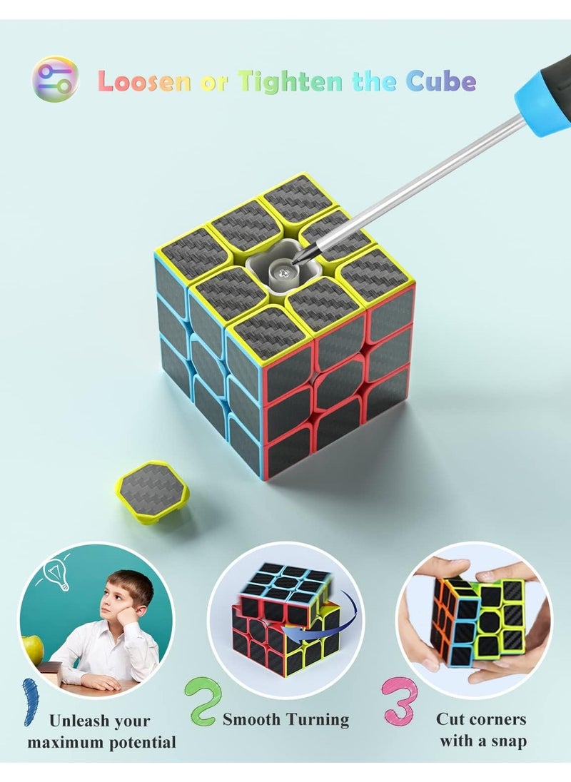 5 Piece Rubiks Cube Set 2x2 3x3 5x5 Pyramid Skewb 3D Speed Cube Game Twisty Puzzle Toy Gift For Kids Adults Speed Cubing Beginners Or Puzzle Enthusiasts