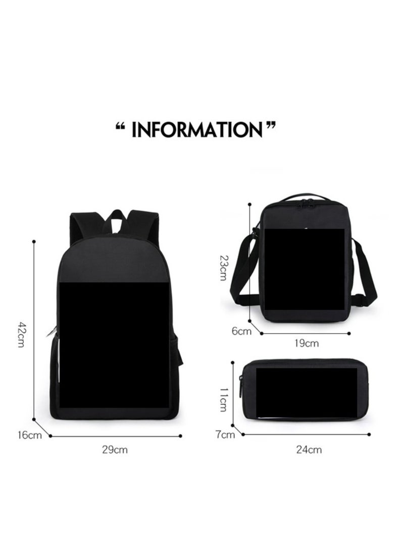 Generic - Cartoon anime backpack for primary and secondary school students, large capacity casual lightweight backpack, cartoon shoulder bag, pencil case, pencil case, and pencil case - Image 1
