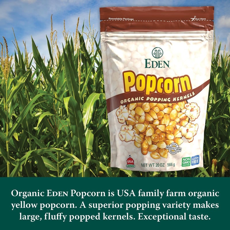 Eden Organic Yellow Popcorn Kernels - 20 oz (2-Pack) - Image 3