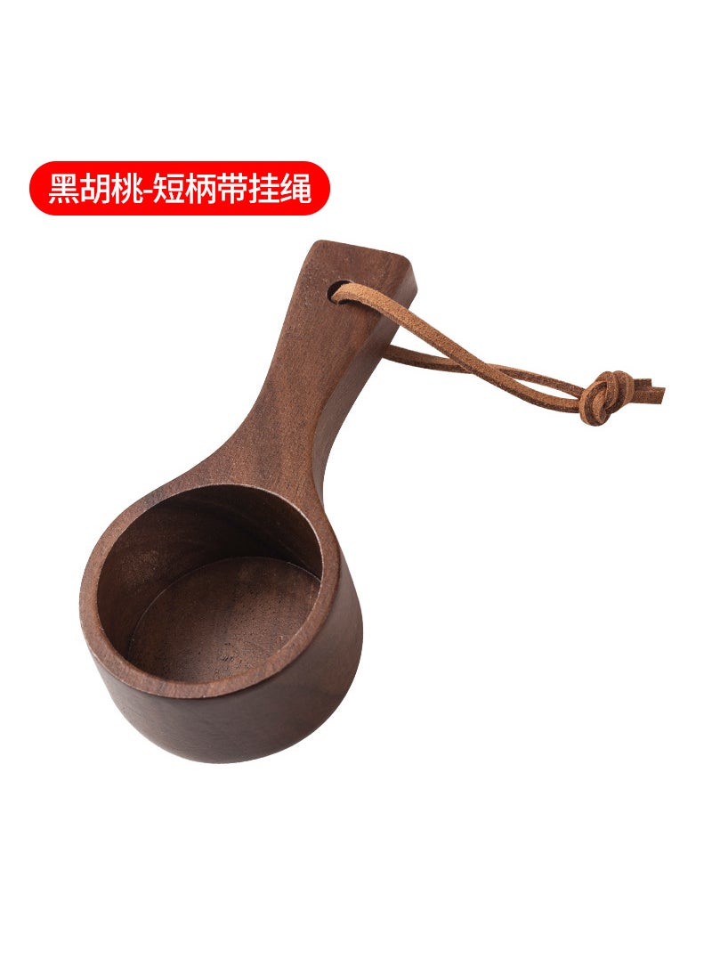 Generic - Black Walnut Coffee Scoop Wooden Measuring SpoonBlack walnut-short handle with lanyard (PP bag) Black walnut-short handle with lanyard (PP bag) - Image 1