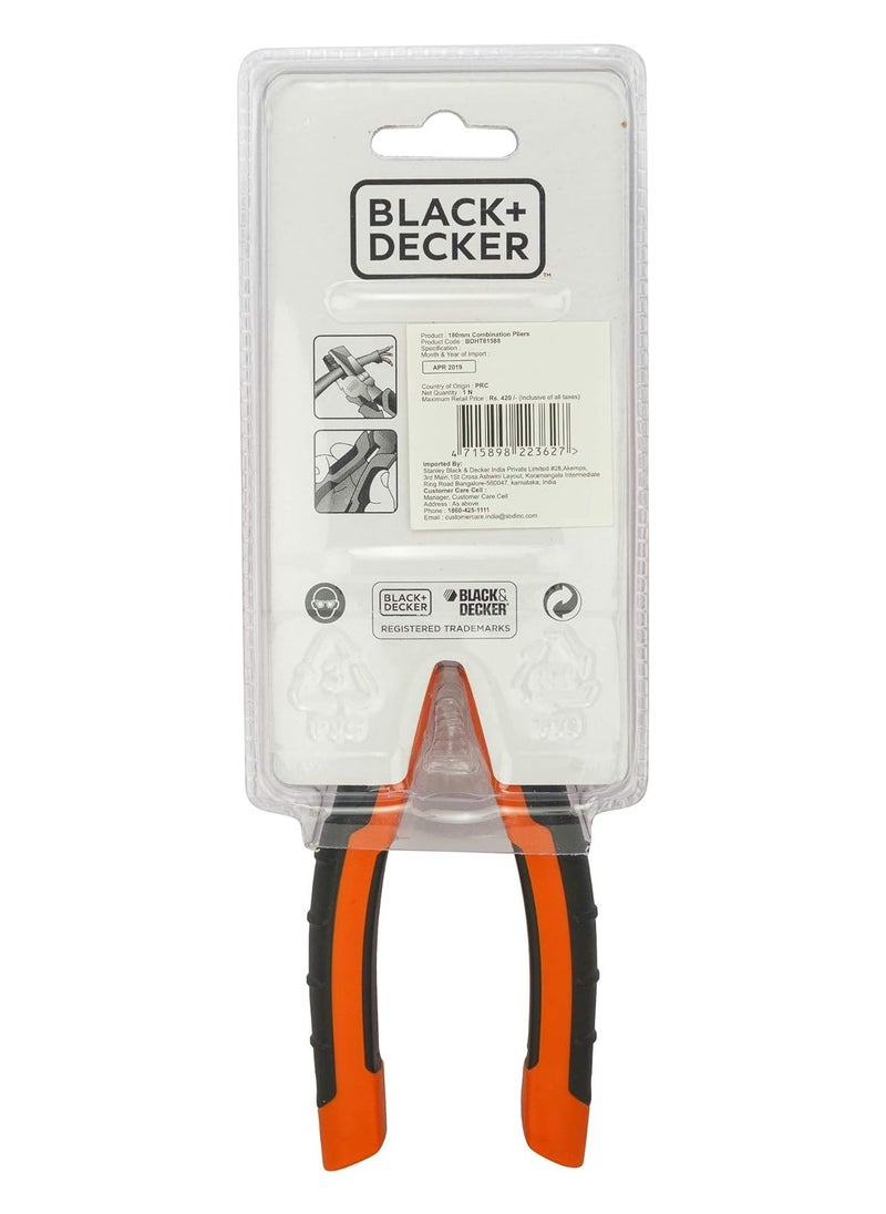BLACK+DECKER Black + Decker Multi-Purpose Pliers, 180 mm - BDHT81588  - Image 2