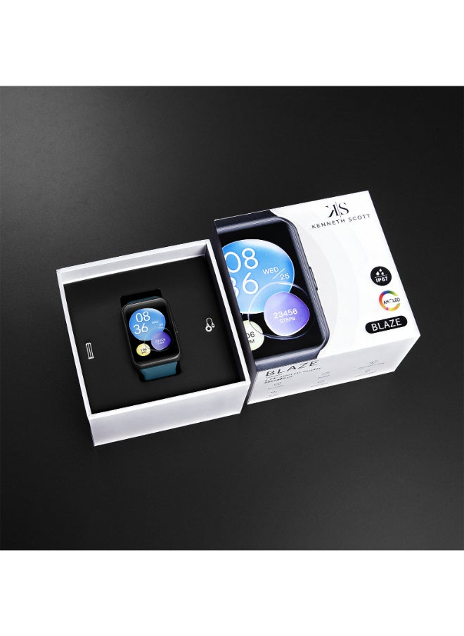 KENNETH SCOTT Unisex Smart Display Watch With Black & Gun Metal Silicone Strap - KBLZ-XSBBX  - Image 5