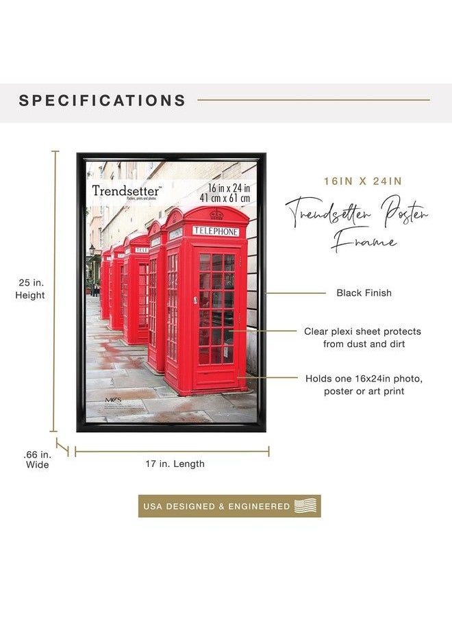MCS Trendsetter Poster Frame Black 16 X 24 In Single  - Image 4