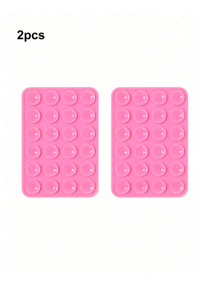 عام 2 قطعة حامل الهاتف بقاعدة شفط وجهين سيليكون متعددة الاستخدامات مقاومة للانزلاق  للاستخدام في المنزل والسيارة - Image 1