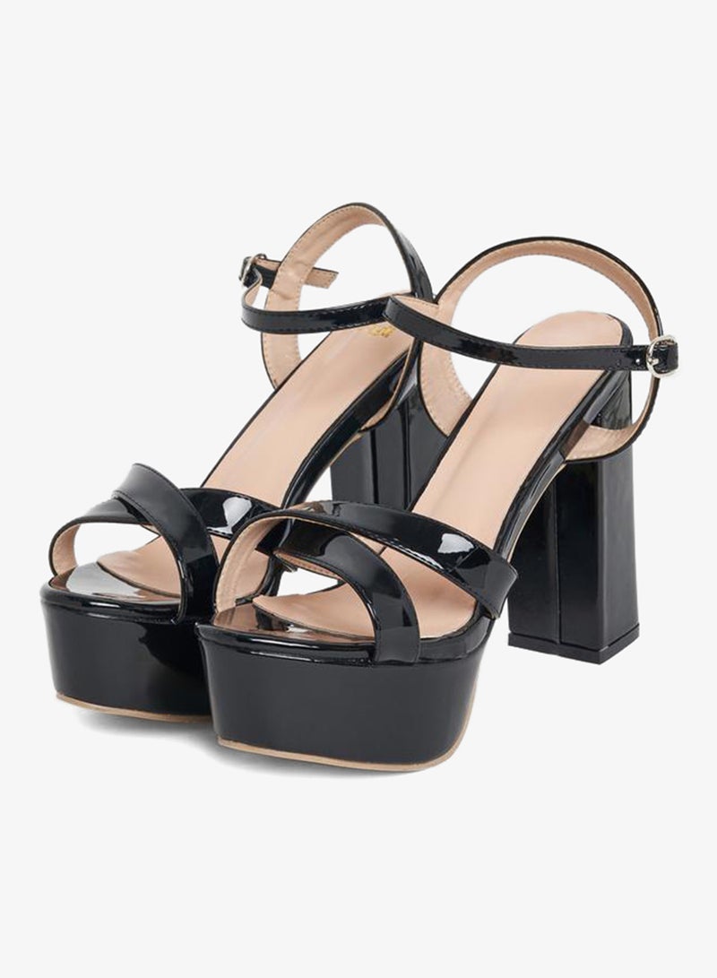 Styli Ankle Strap Block Heel Sandals - Image 3
