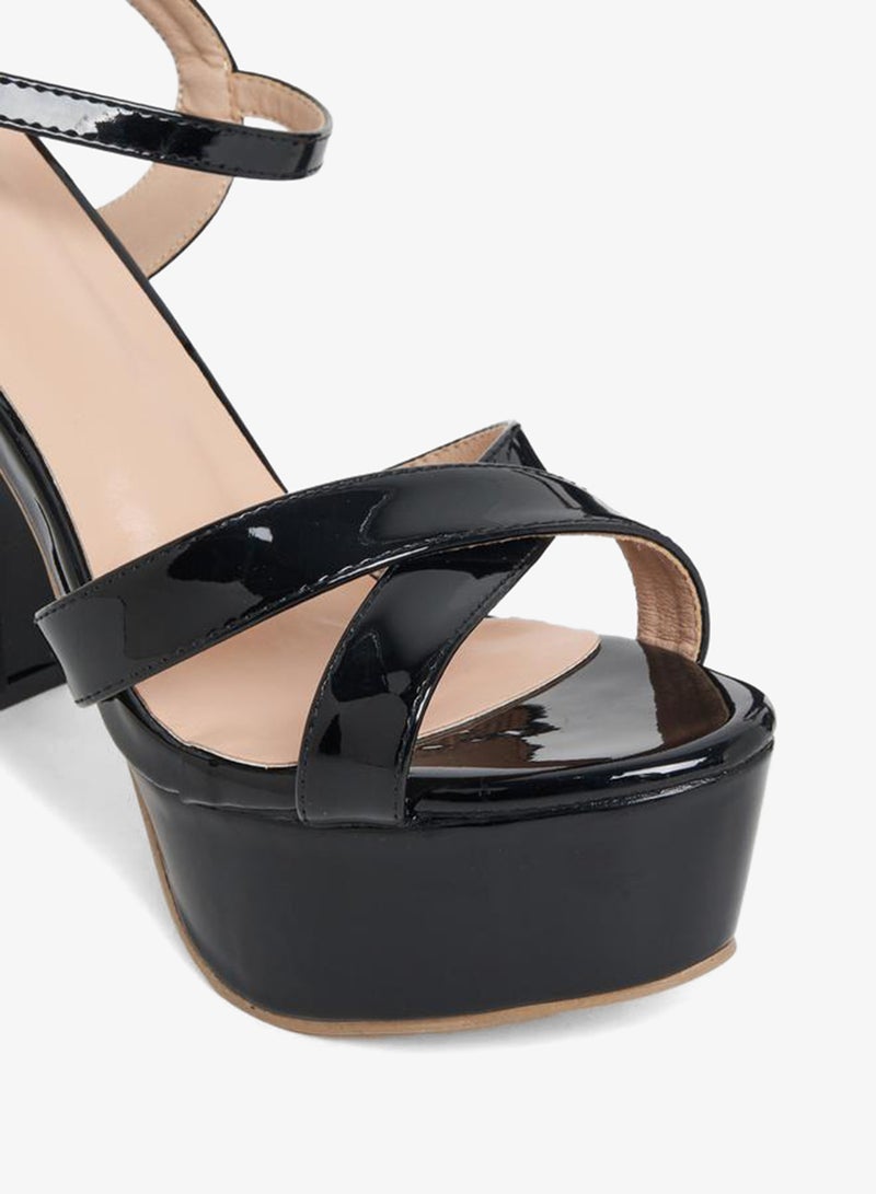 Styli Ankle Strap Block Heel Sandals - Image 4