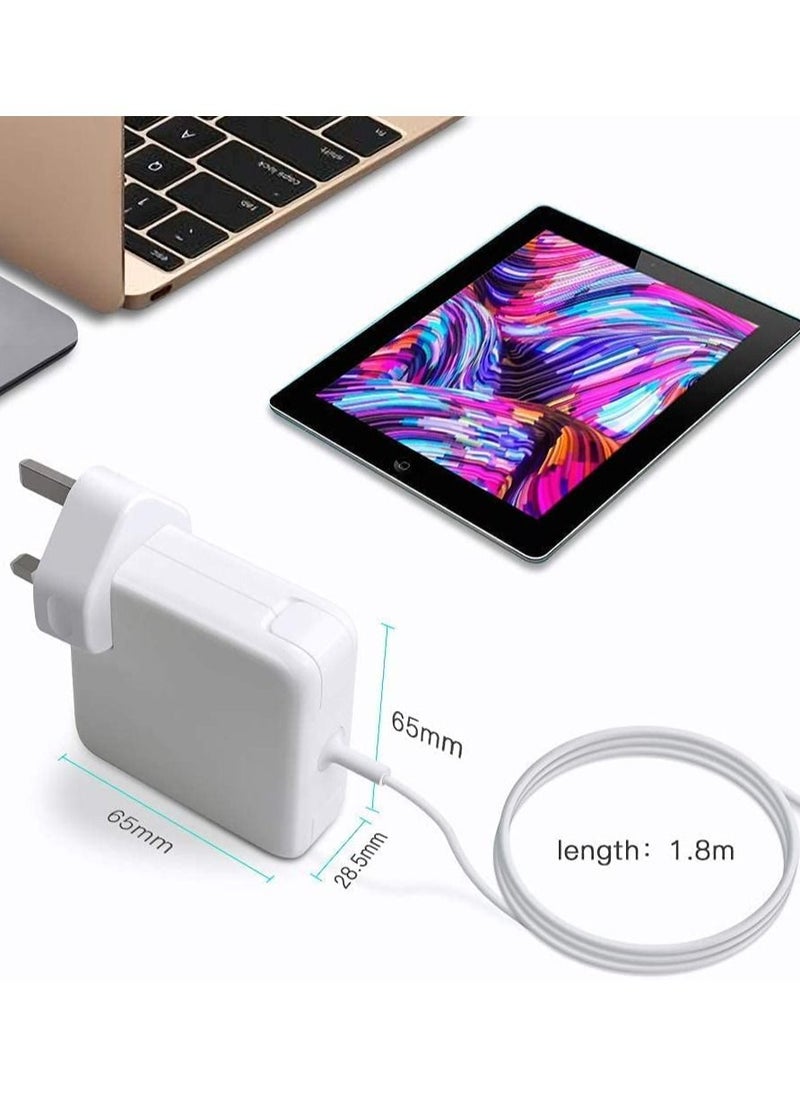 Generic - Mac Book Air Charger,Replacement 85W Magnetic 2 T-Tip Power Adapter Connector PD Power Delivery Fast Charging,Mains Adapter Plug for Mac Book 11&13 inch - Image 1