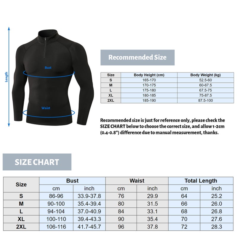 Men Sport Shirt Fleece Warm Stretchy Bodycon Stand Collar Long Sleeve Zipper Running Fitness Sportswear - Image 5