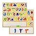 MINMEER Arabic Alphabet Numbers Wooden Puzzles for Toddlers Learn Arabic Alphabet Words Numbers for Kids Arabic Toys Montessori Educational Letters Numbers Puzzles - Image 2