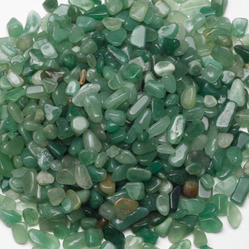 Cherry Tree Collection 12 Pound Polished Tumbled Gemstone Chips Pebbles Crystal Chips Bulk for Jewelry Making Healing Plants Succulents Aquariums Decoration Chakra Green Aventurine