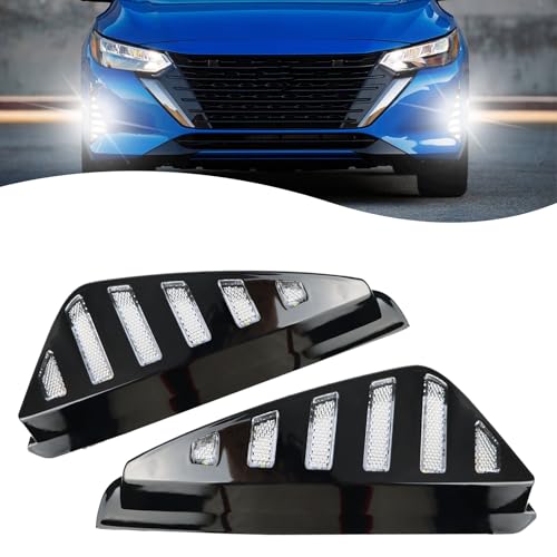 ZDEERAOTO LED Front Bumper Fog light DRL Amber Sequential Turn Signal Lamp Feature Kit for Nissan Sentra 2024 2025 S SV SR Replacement Front Bumper Trim Accessories - Image 1