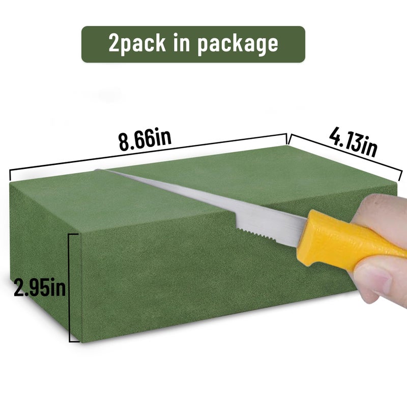 Max Shape Floral Foam Blocks Large 9 Inch,Pack 2 of Wet Floral Foam Bricks,Flower Foam for Artificial Flowers and Wedding Holiday Decorations (2) - Image 5