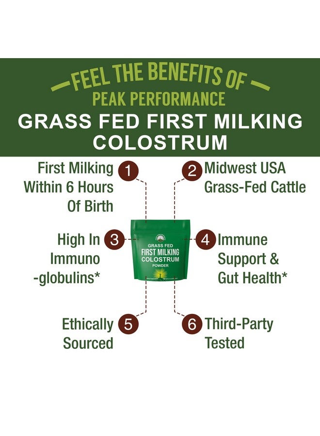 Peak Performance First Milking Colostrum Powder from Grass Fed USA Cows Milked Within 6 Hours of Giving Birth to Get The Most Bioactive Nutrients. High Immunoglobulin Bovine Colostrum Supplement for Humans - Image 2