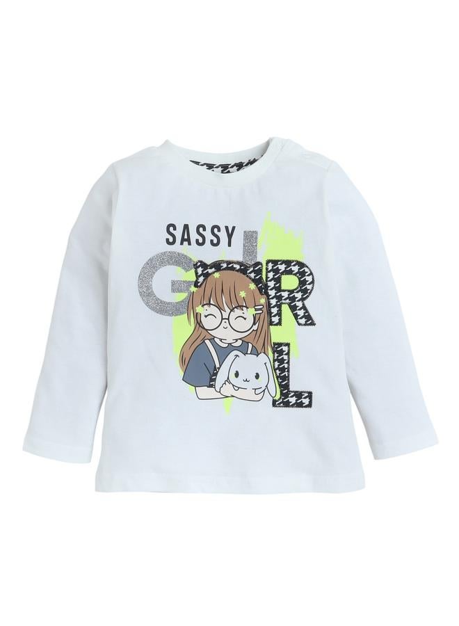 Victor And Jane Pack of 3 - Girls Printed T-Shirt, Houndstooth Jacket and Joggers - Image 4