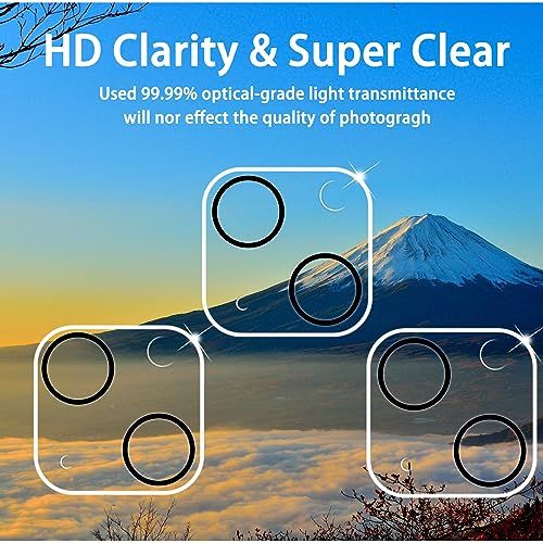 Dengduoduo 3 Pack Tempered Glass Camera Lens Protector for iPhone 15 6.1" & for iPhone 15 Plus 6.7", Ultra HD, 9H Hardness, Anti-Scratch, Case Friendly, Easy to Install [No Affect on Night Shots] - Image 3