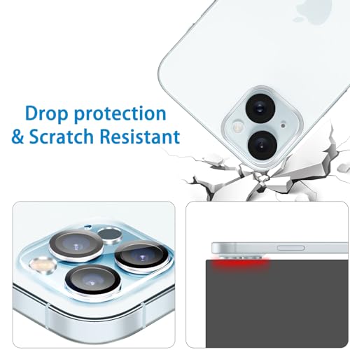 Dengduoduo 3 Pack Tempered Glass Camera Lens Protector for iPhone 15 6.1" & for iPhone 15 Plus 6.7", Ultra HD, 9H Hardness, Anti-Scratch, Case Friendly, Easy to Install [No Affect on Night Shots] - Image 5
