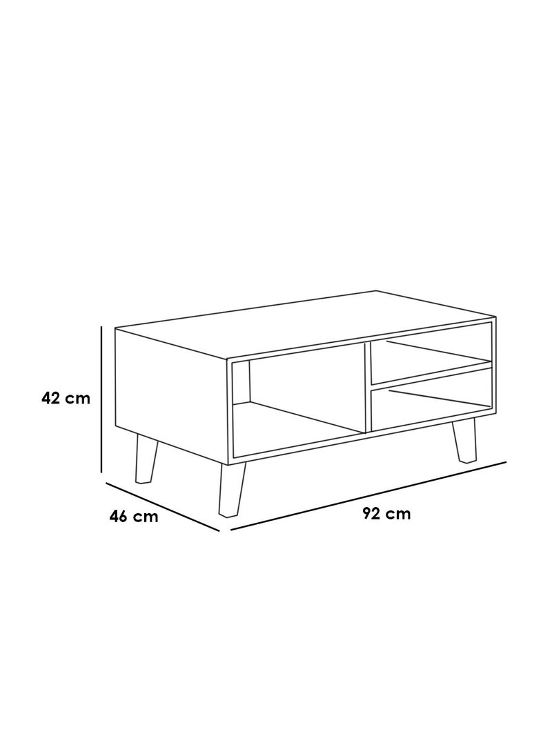 بيتك - طاولة قهوة 92×46×42 سم - بني - Image 1