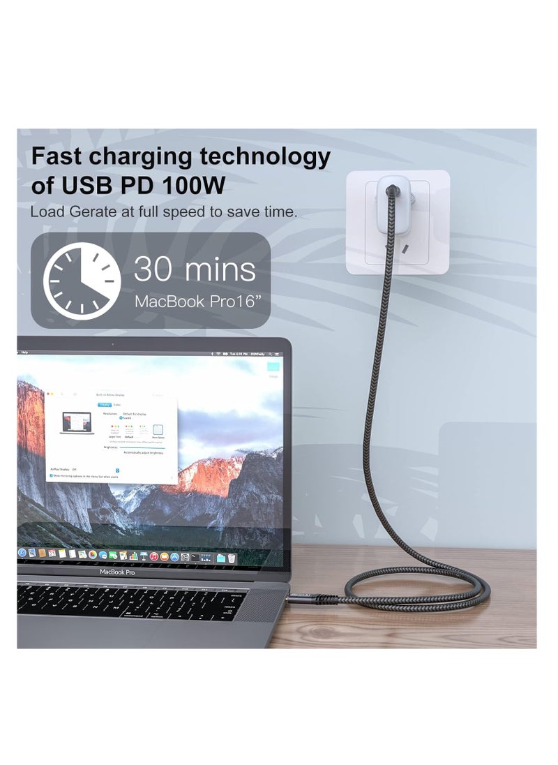 Generic - 2-Pack [6.6FT+6.6FT] 60W USB C to USB C Cable, Type C to Type C Cable,Fast Charging Cable Compatible with iPhone 15/Plus/15 Pro/Pro Max，Samsung Galaxy S23 S22,Pro, MacBook Air and More - Image 1