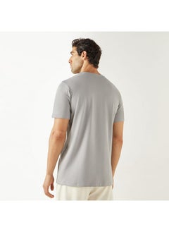 Iconic Iconic Typographic Print T-shirt with Short Sleeves  - Image 3