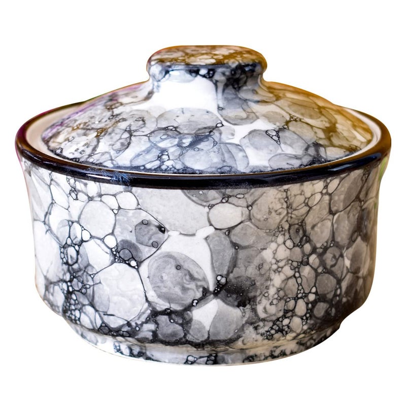 Kunhar Ceramic Donga with Lid, Ceramic Serving Donga, 450 Ml, 1 Piece, Black Luster - Image 1