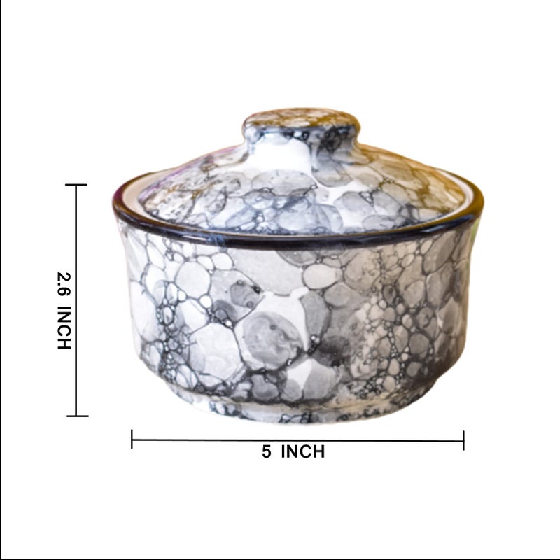 Kunhar Ceramic Donga with Lid, Ceramic Serving Donga, 450 Ml, 1 Piece, Black Luster - Image 2