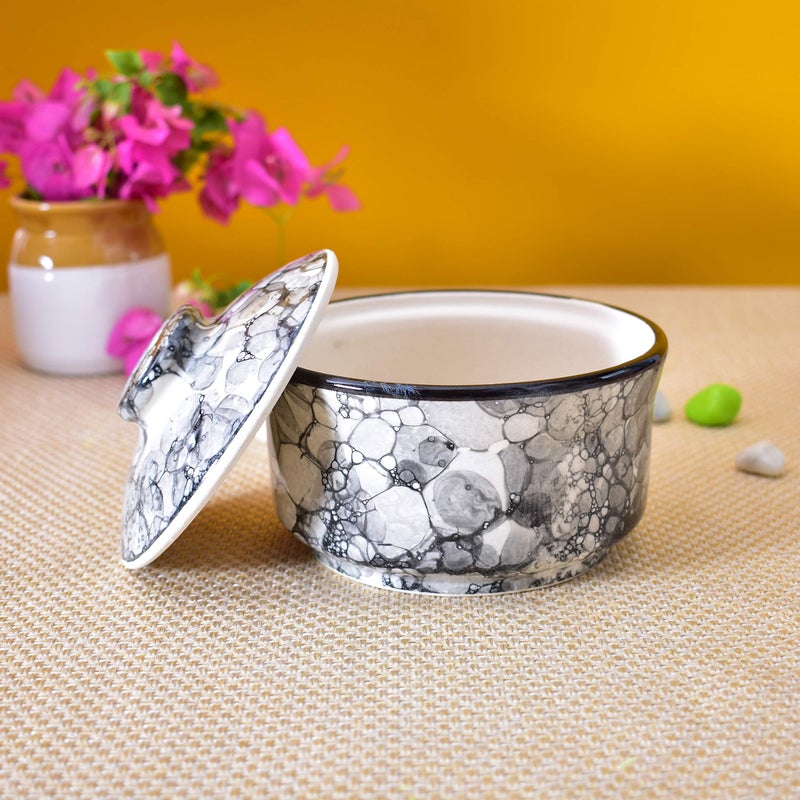 Kunhar Ceramic Donga with Lid, Ceramic Serving Donga, 450 Ml, 1 Piece, Black Luster - Image 4