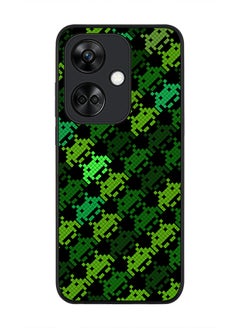Rugged Black Edge case for OnePlus Nord CE3 Custom Slim fit Flexible Anti Drop Thin Phone Case Cover - Invader Matrix