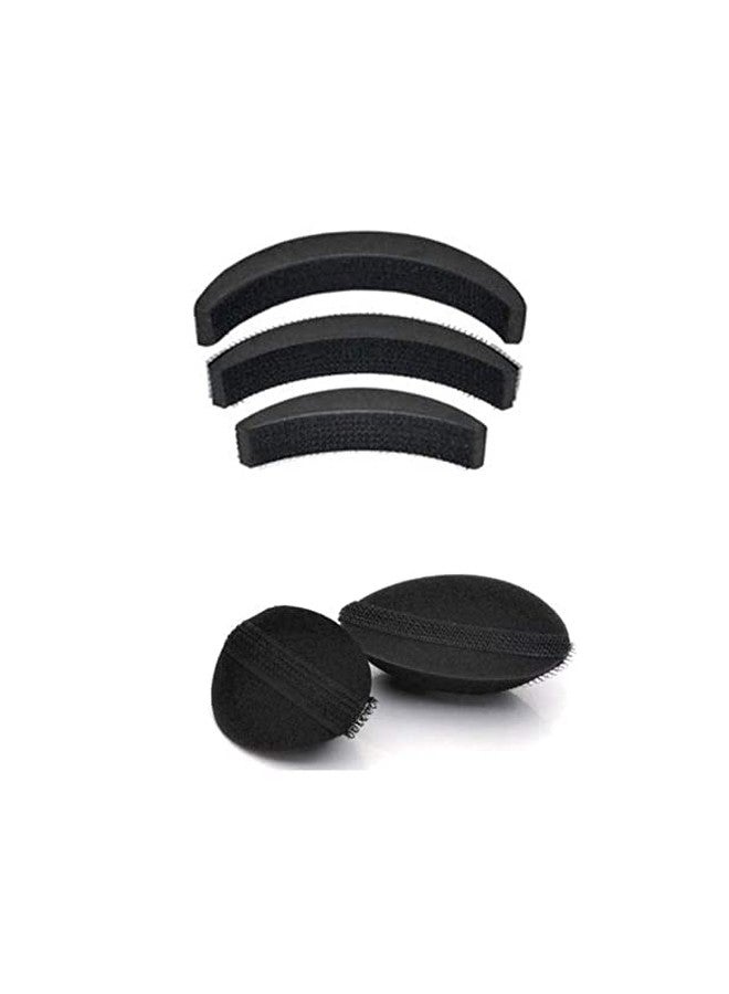SMART VILLA TRADERS Banana Bumpits Puff Maker Black Hair Style Maker Banana Bumpits For Hair Styles Accessories For Women & Girls Puff Up Volumizer (1 Pairs, Free Size) - Image 1