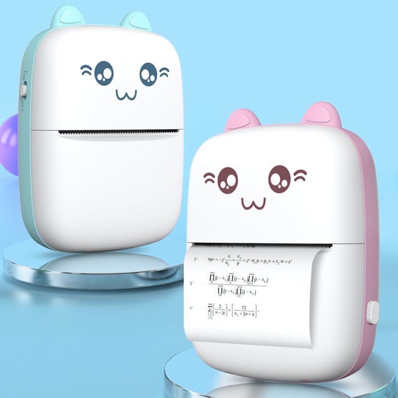 Mini Thermal Printer: 58mm Blue Compact Wireless Printer - 200 DPI Clear Print Quality No Ink Needed Rechargeable 1000mAh Battery for Daily Work Study Gift For Boys And Girls - Image 4