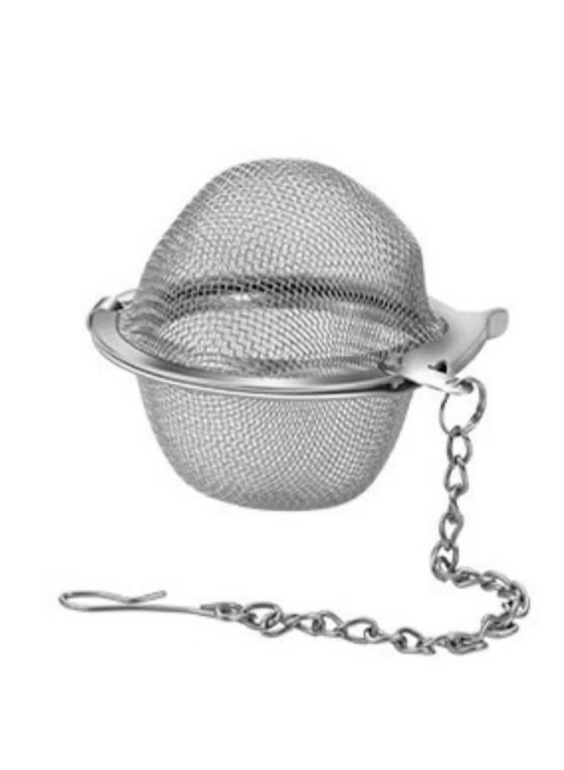 هويتك كرة صغيرة من الفولاذ المقاوم للصدأ لتنقية الشاي باللون الفضي - Image 1