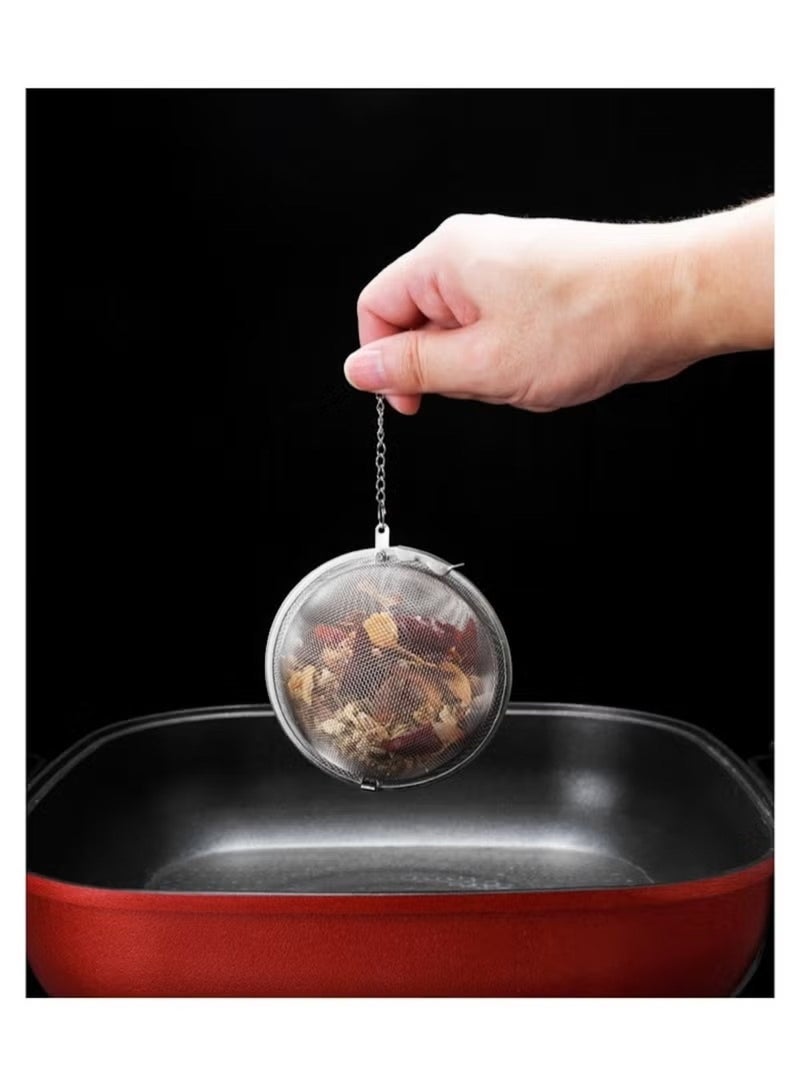 هويتك كرة صغيرة من الفولاذ المقاوم للصدأ لتنقية الشاي باللون الفضي - Image 5