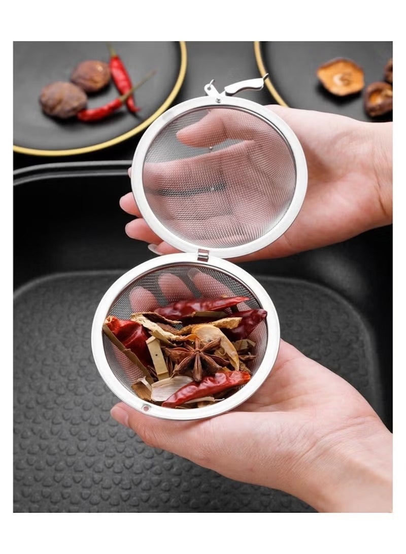 هويتك كرة صغيرة من الفولاذ المقاوم للصدأ لتنقية الشاي باللون الفضي - Image 3