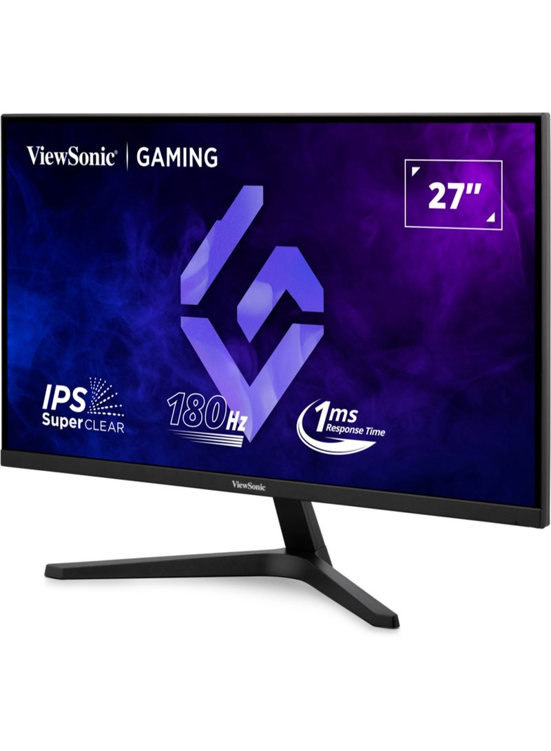 فيوسونيك ViewSonic 27” VX27G1- HD -VS20491 FHD IPS 180Hz 1920x 1080 -Gaming Computer Monitor black - Image 1