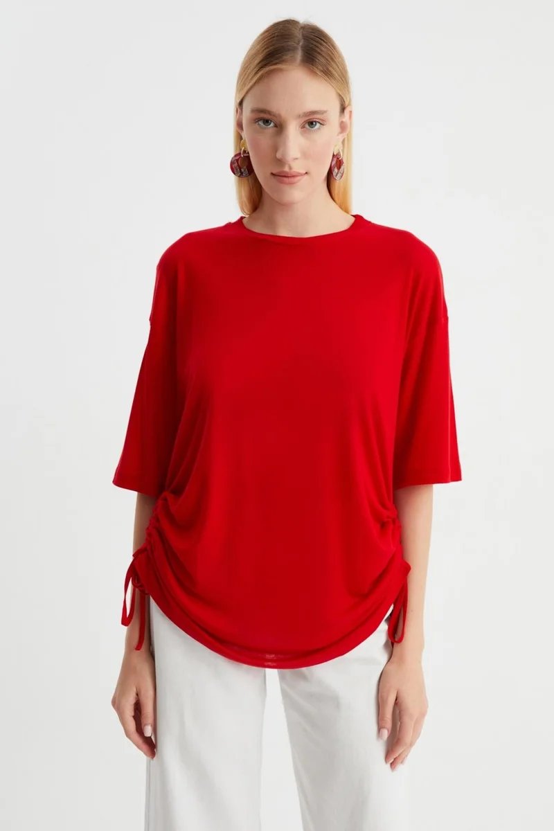 Alexander Gardi Side Gathered T-Shirt (B22-33901)
