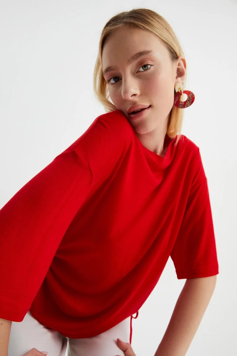 Alexander Gardi Side Gathered T-Shirt (B22-33901)