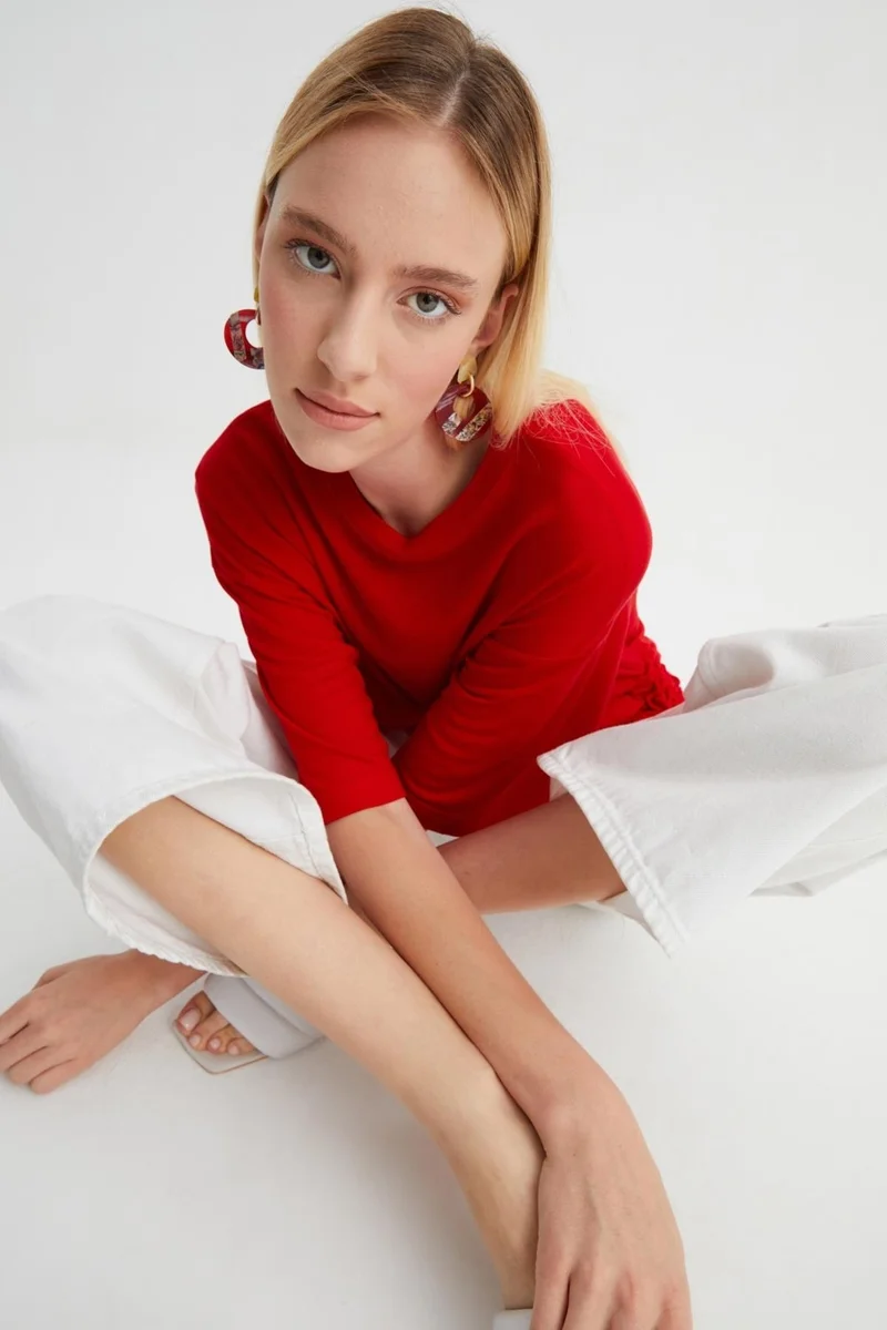 Alexander Gardi Side Gathered T-Shirt (B22-33901)