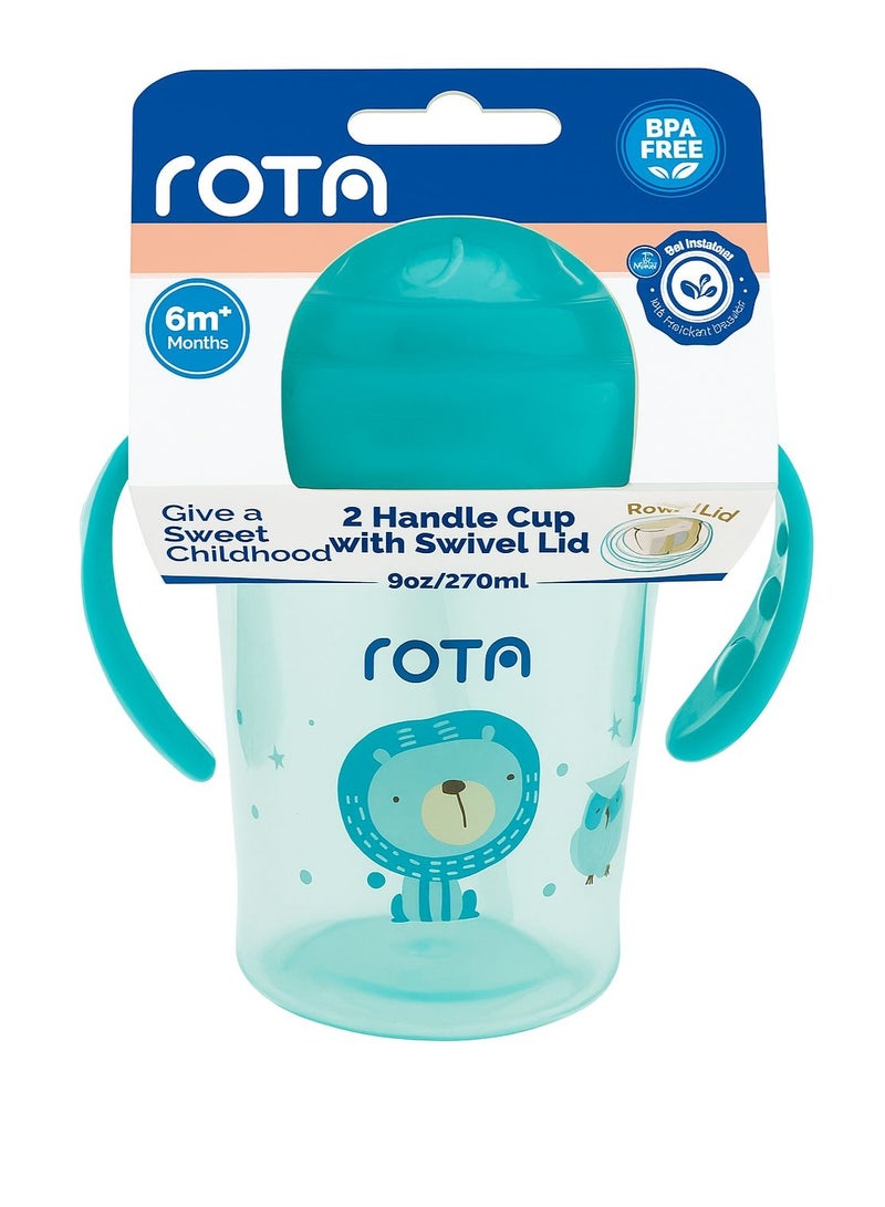 RotaDent Baby Training Cup With Handle Water Bottle,Soft Spout Learner Cup - Image 1