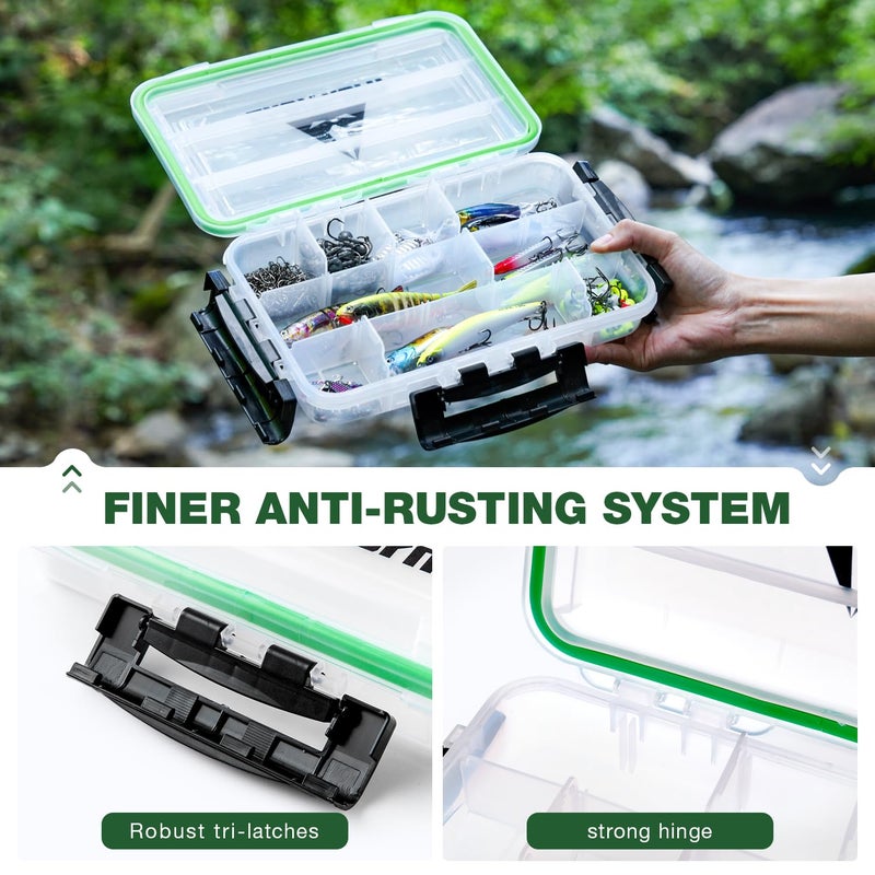 Ghosthorn Fishing Tackle Box,Waterproof 3600 and 3700 Tackle Trays,Tackle Box Organizer with Removable Dividers Storage Lure Box for Lures 1 Pack (3600 * 1) - Image 5