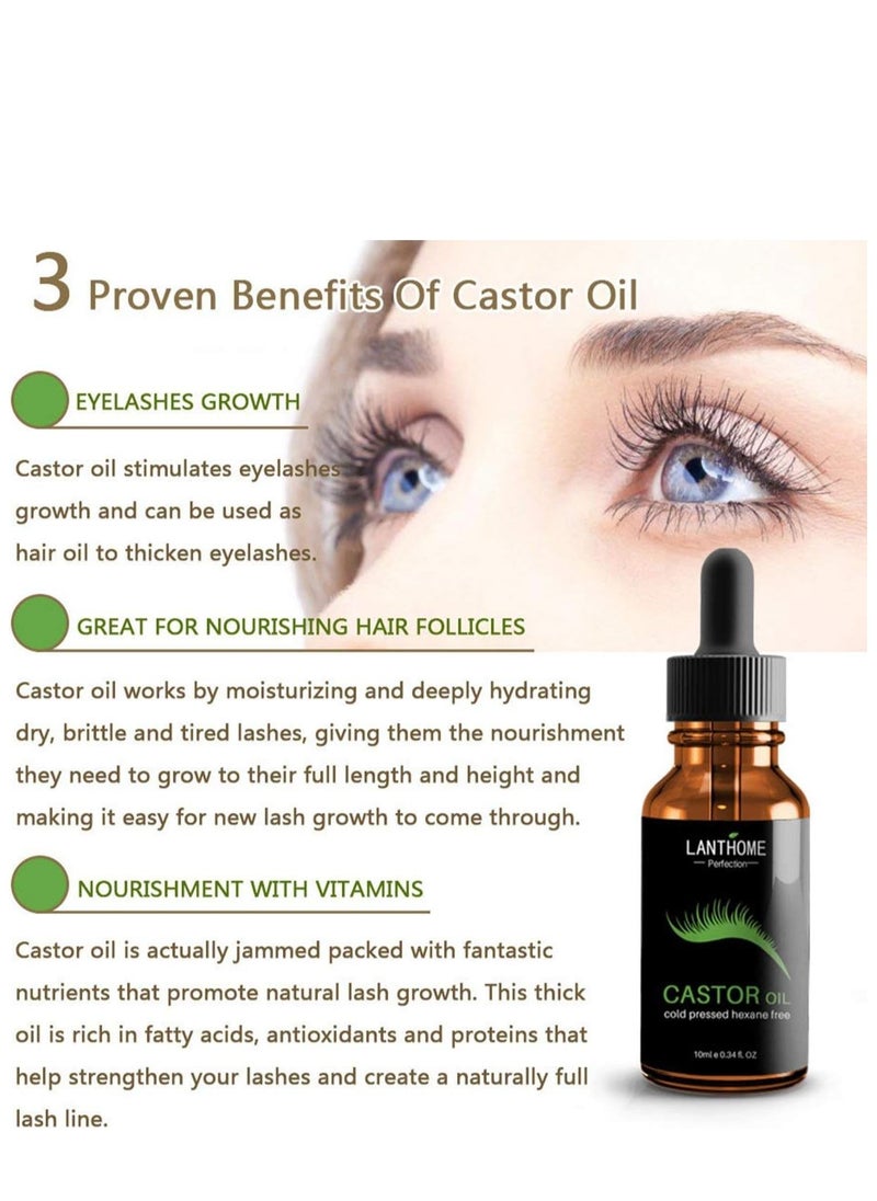 Lanthome - Castor Oil Eyelash Growth Serum With Applicator Brush 10ml - Image 1