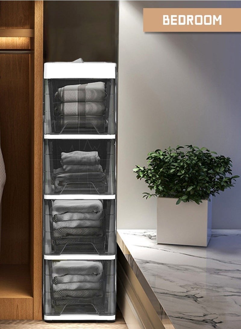 MIXDE 5 Layers Drawer Plastic Multi-Purpose Storage Cabinet With Wheel Storage Drawers for Closets Bedroom Nursery Room Hallway Bathroom  - Image 5